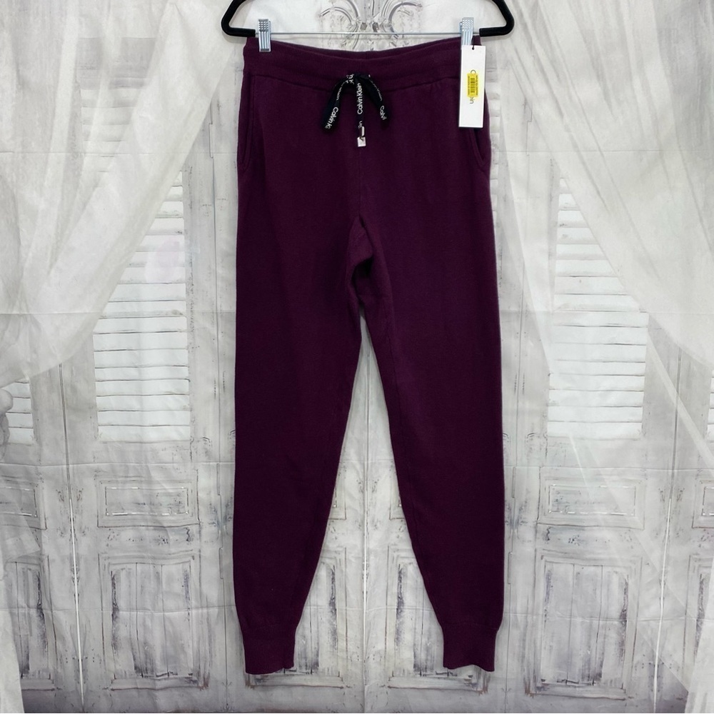 Calvin Klein Womens Size Small Logo Drawstring Jogger Sweatpants Pockets Pants